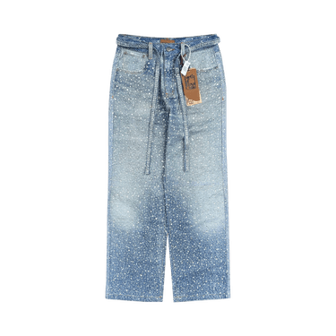 Birth Of Royal Child 3D Printed Washed Swarovski Diamond Jean 'Blue'