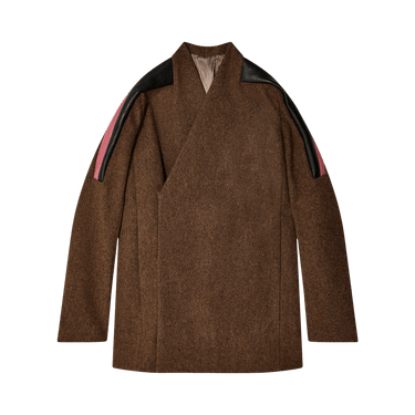 Rick Owens Officer Jacket 'Brown/Black/Thulian'