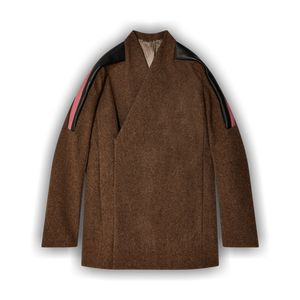 Rick Owens Officer Jacket 'Brown/Black/Thulian'