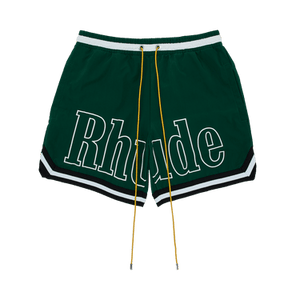 Rhude Logo Basketball Swim Short 'Forest Green/Black/White'
