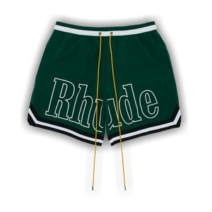 Rhude Logo Basketball Swim Short 'Forest Green/Black/White'
