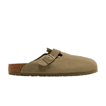 Birkenstock Boston Suede Leather 'Faded Khaki'
