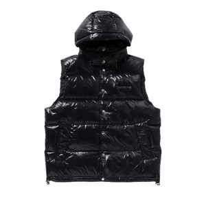BAPE Line Camo Debossed Nylon Down Vest 'Black'
