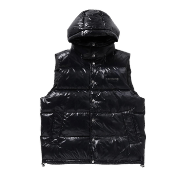 BAPE Line Camo Debossed Nylon Down Vest 'Black'