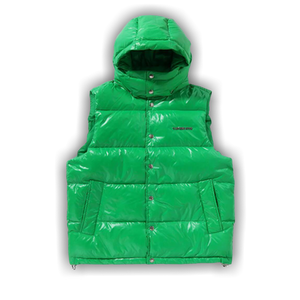 BAPE Line Camo Debossed Nylon Down Vest 'Green'