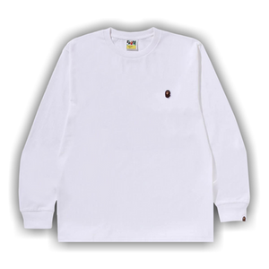 BAPE One Point Long-Sleeve Tee 'White'