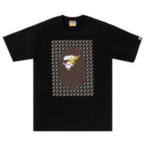 BAPE Sta Houndstooth Ape Head Tee 'Black/Brown'