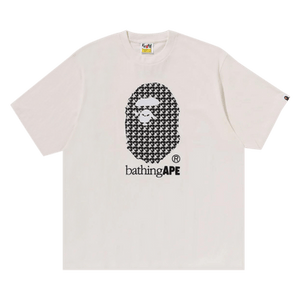 BAPE Sta Houndstooth By Bathing Ape Relaxed Fit Tee 'Ivory'