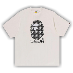 BAPE Sta Houndstooth By Bathing Ape Relaxed Fit Tee 'Ivory'