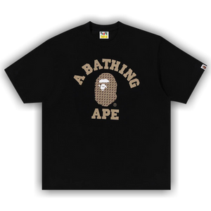 BAPE Sta Houndstooth College Relaxed Fit Tee 'Black'