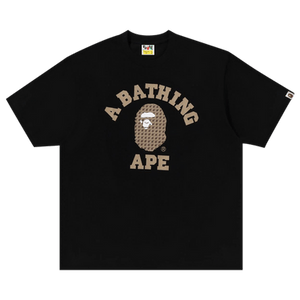 BAPE Sta Houndstooth College Relaxed Fit Tee 'Black'