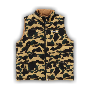 BAPE 1st Camo Reversible Down Vest 'Yellow'