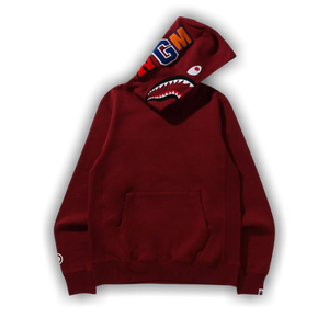 BAPE Shark Pullover Hoodie 'Burgundy'