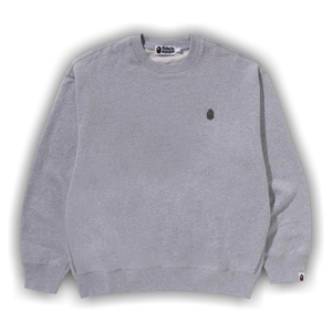BAPE One Point Relaxed Fit Crewneck Sweatshirt 'Grey'