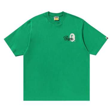 BAPE Cursive College Logo Relaxed Fit Tee 'Green'