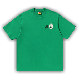 BAPE Cursive College Logo Relaxed Fit Tee 'Green'