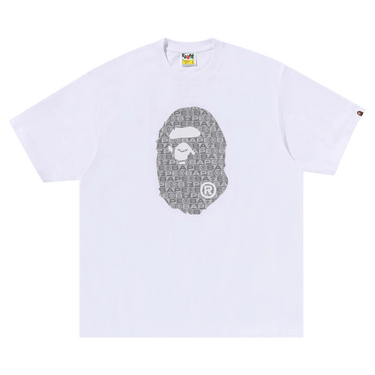 BAPE Lux Sport Pattern Ape Head Relaxed Fit Tee 'White'