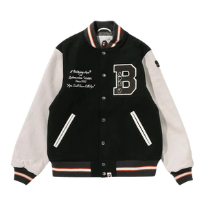 BAPE Embroidery Varsity Jacket 'Green'