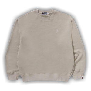 BAPE One Point Relaxed Fit Crewneck Sweatshirt 'Beige'