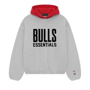 Fear of God Essentials x NBA Bulls Hoodie 'Light Heather'
