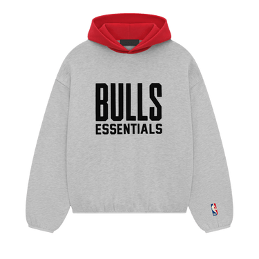 Fear of God Essentials x NBA Bulls Hoodie 'Light Heather'