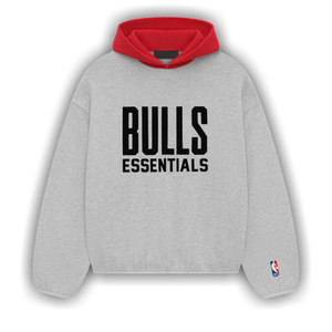 Fear of God Essentials x NBA Bulls Hoodie 'Light Heather'