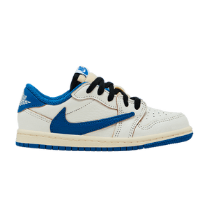 Fragment Design x Travis Scott x Air Jordan 1 Retro Low OG SP TD 'Sail Military Blue'