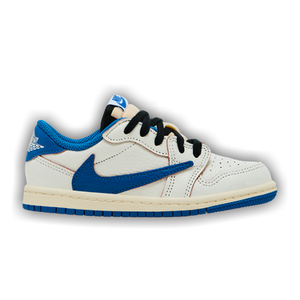 Fragment Design x Travis Scott x Air Jordan 1 Retro Low OG SP TD 'Sail Military Blue'