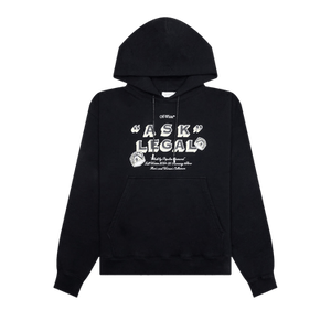 Off-White Arrow Ask Legal Skate Hoodie 'Black/White'