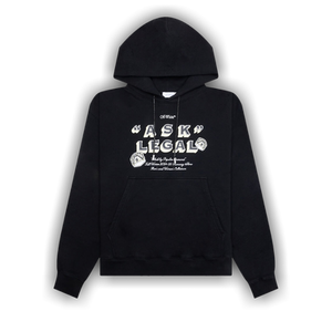 Off-White Arrow Ask Legal Skate Hoodie 'Black/White'