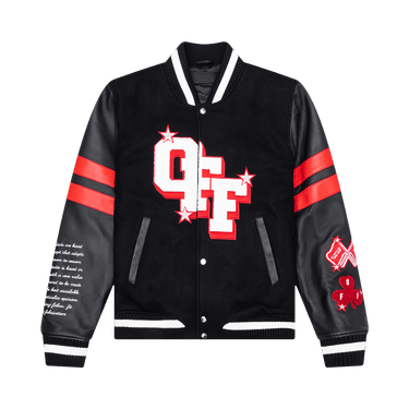 Off-White Dices Lea Varsity Jacket 'Black/White'