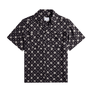 Rhude Cross Bandana Rayon Shirt 'Black/White'