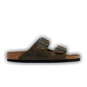 Birkenstock Arizona Soft Footbed Oiled Leather 'Faded Khaki'