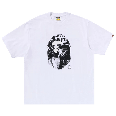 BAPE Photo Print Ape Head Relaxed Fit Tee 'White'