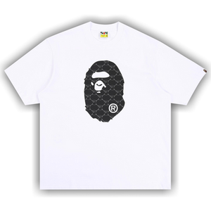 BAPE College Monogram Ape Head Relaxed Fit Tee 'White'