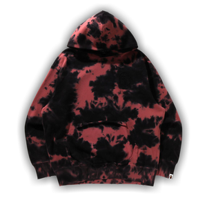 BAPE Destroyed Bleach Logo Relaxed Fit Pullover Hoodie 'Black'