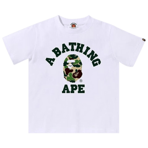 BAPE Kids ABC Camo College Tee 'White/Green'
