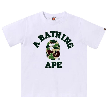 BAPE Kids ABC Camo College Tee 'White/Green'