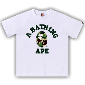 BAPE Kids ABC Camo College Tee 'White/Green'