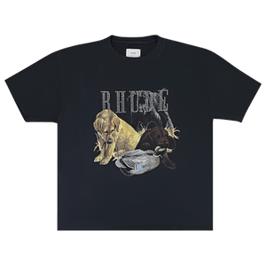 Rhude Rhinestone Hunting Dog Tee 'Vintage Black'