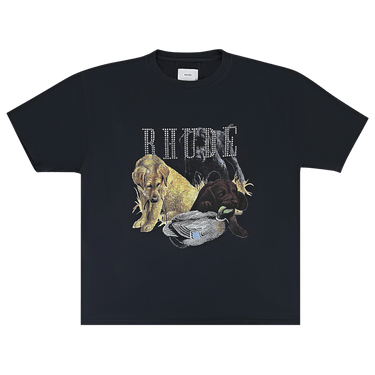 Rhude Rhinestone Hunting Dog Tee 'Vintage Black'