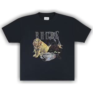 Rhude Rhinestone Hunting Dog Tee 'Vintage Black'
