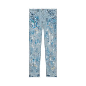 PURPLE BRAND Paint Over Jacquard Skinny Jeans 'Light Bleach'