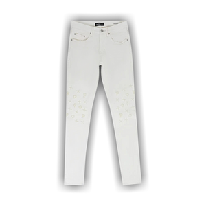 PURPLE BRAND Tuffetage Monogram Skinny Jeans 'White'