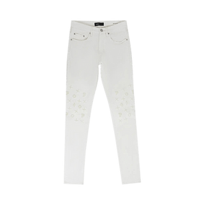 PURPLE BRAND Tuffetage Monogram Skinny Jeans 'White'