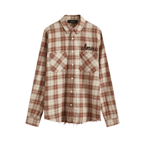 Amiri Shotgun Flannel Shirt 'Chocolate'