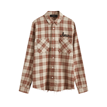 Amiri Shotgun Flannel Shirt 'Chocolate'
