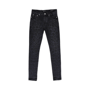 PURPLE BRAND Monogram Leopard Print Skinny Jeans 'Black'