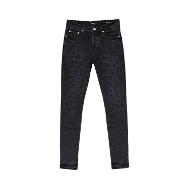 PURPLE BRAND Monogram Leopard Print Skinny Jeans 'Black'