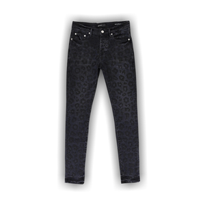 PURPLE BRAND Monogram Leopard Print Skinny Jeans 'Black'